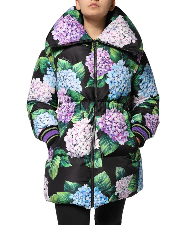 Dolce & Gabbana Multicolor Floral Print Puffer Quilted Jacket