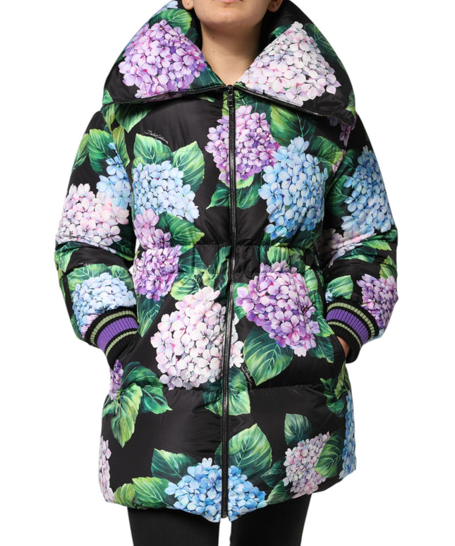 Dolce & Gabbana Multicolor Floral Print Puffer Quilted Jacket