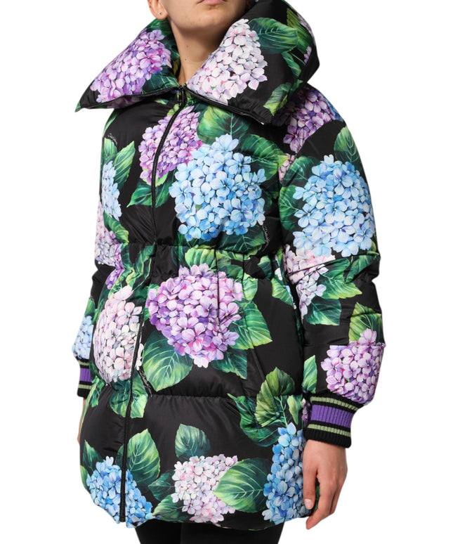 Dolce & Gabbana Multicolor Floral Print Puffer Quilted Jacket