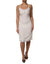 Dolce & Gabbana White Lace Gold DG Logo Silk Dress Sleepwear