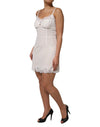 Dolce & Gabbana White Lace DG Logo Silk Dress Sleepwear