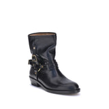 Isabel Marant Black Calf Leather Bos Taurus Ankle Boots