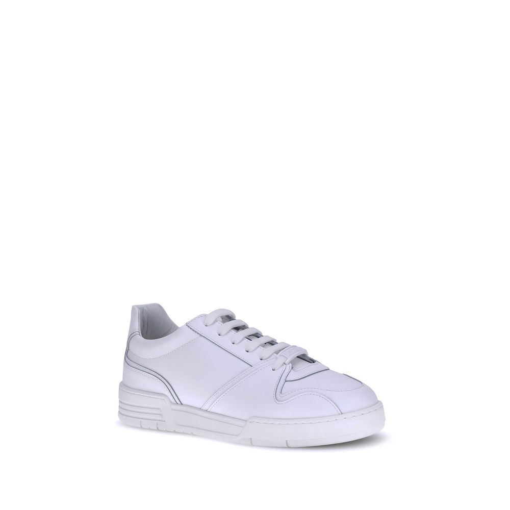 Moschino White Rubber Low Top Sneakers