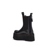 R13 Black Calf Leather Bos Taurus Chelsea Boots