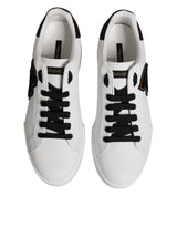 Dolce & Gabbana White DG Logo Portofino Low Top Sneakers Shoes