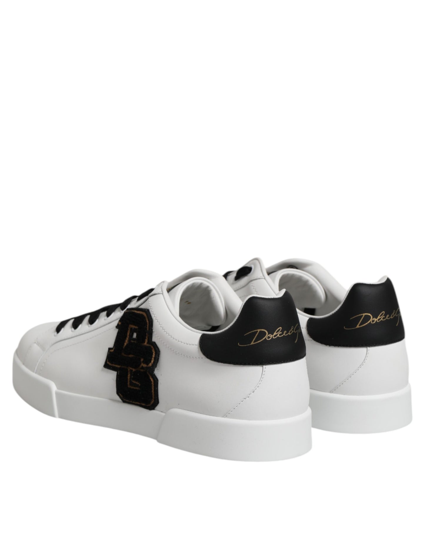 Dolce & Gabbana White DG Logo Portofino Low Top Sneakers Shoes