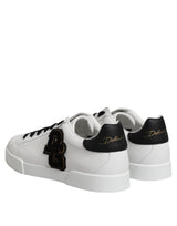 Dolce & Gabbana White DG Logo Portofino Low Top Sneakers Shoes