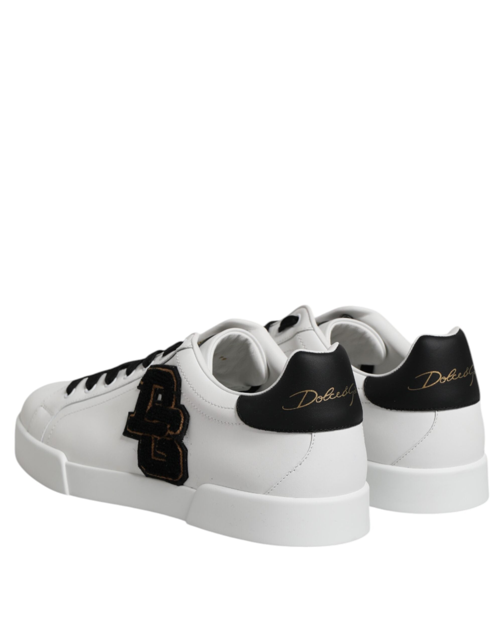 Dolce & Gabbana White DG Logo Portofino Low Top Sneakers Shoes