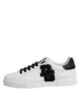 Dolce & Gabbana White DG Logo Portofino Low Top Sneakers Shoes