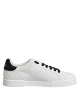 Dolce & Gabbana White DG Logo Portofino Low Top Sneakers Shoes