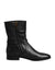 Dolce & Gabbana Black Leather Flats Logo Short Boots Shoes