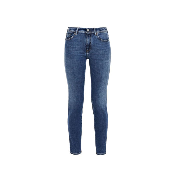 Acne Studios Blå Konst Climb Mid Blue Cotton Denim Jeans