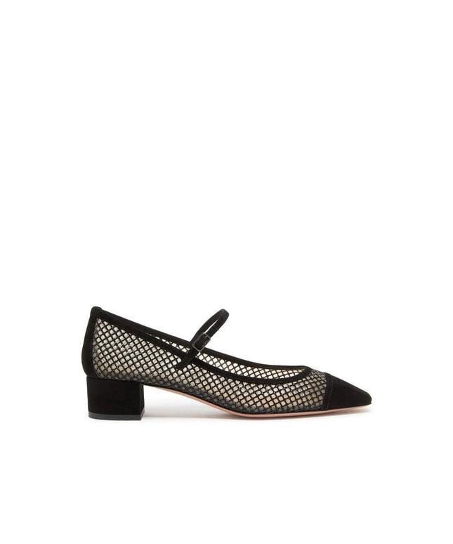 Aquazzura Mayor Crystals Mesh Pumps 35