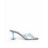 Amina Muaddi Lupita Glass Pvc Denim Mules