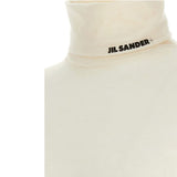Jil Sander White Polyester Turtleneck