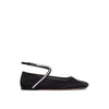 Amina Muaddi Mesh Crystal Ballerina Flats