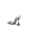Amina Muaddi Holli Glass 95mm Snakeskin-effect Pumps