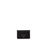 Prada Nylon And Leather Card Holder