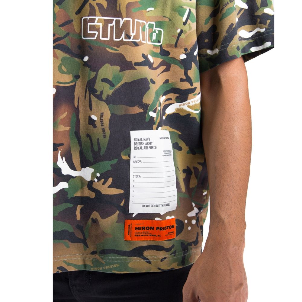 Heron Preston Green Cotton T-Shirt