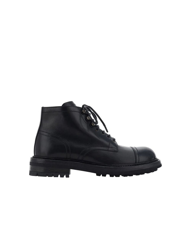 Dolce & Gabbana Lace-Up Leather Boots