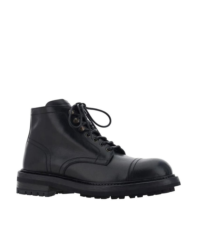 Dolce & Gabbana Lace-Up Leather Boots