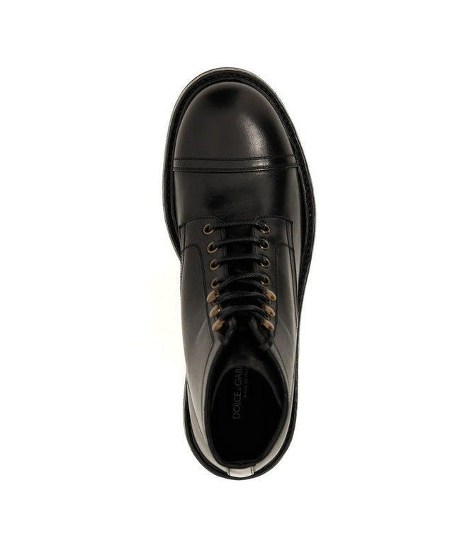 Dolce & Gabbana Lace-Up Leather Boots