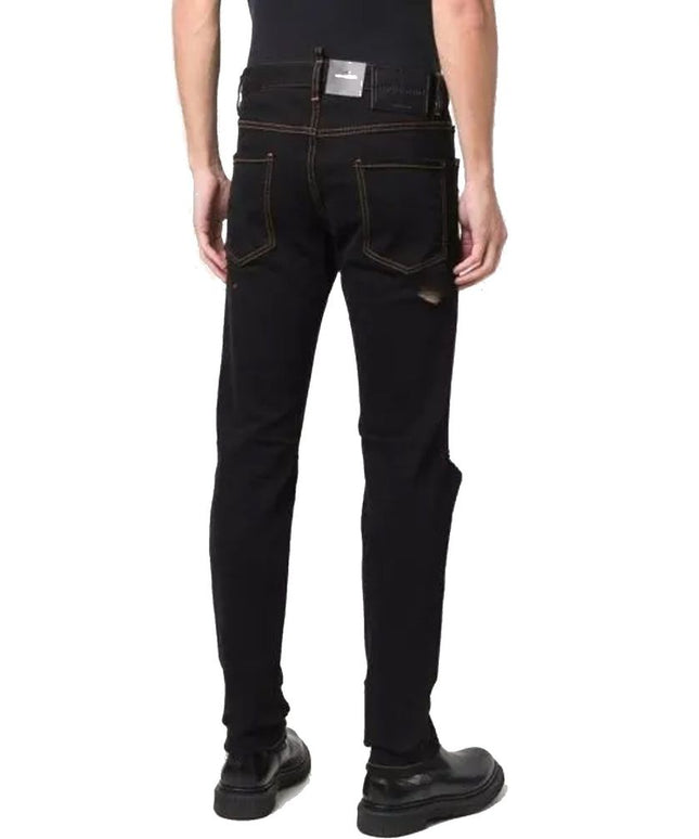 Dsquared² Black Cotton Slim Fit Jeans
