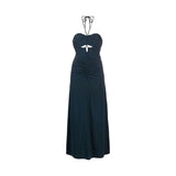 Self-Portrait Cut-Out Ruched Maxi Dress