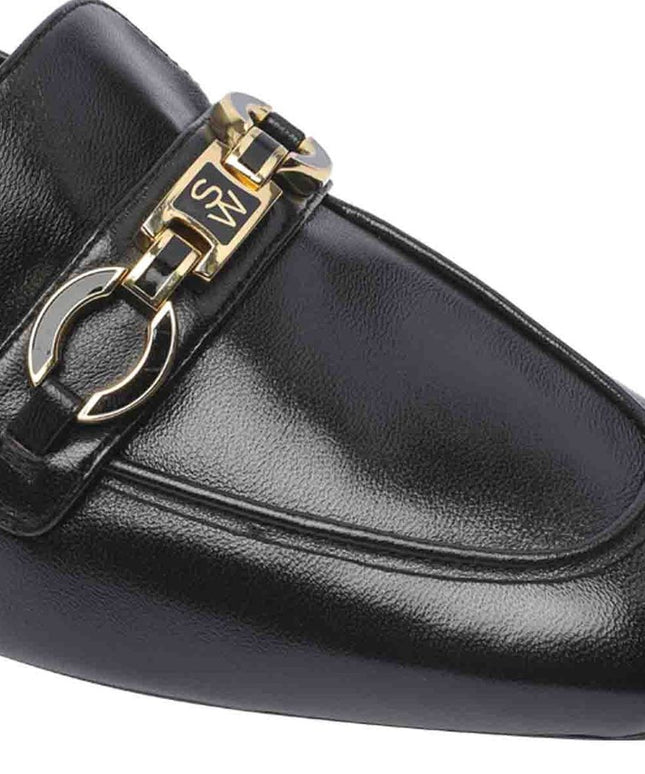 Stuart Weitzman Signature Square Leather Loafers