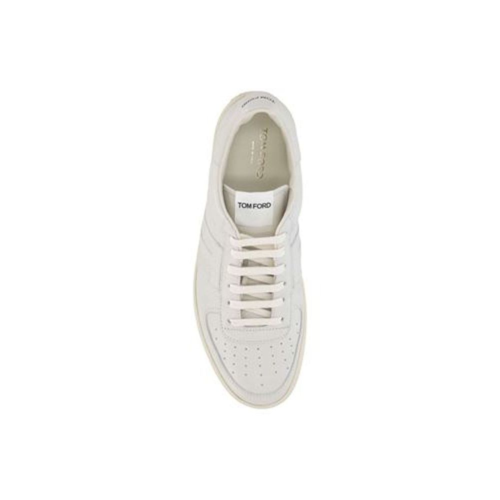 Tom Ford White Calfskin Low Top Sneakers