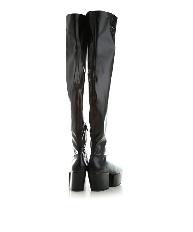 Prada Leather Platform Boots