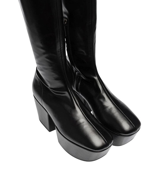 Prada Leather Platform Boots