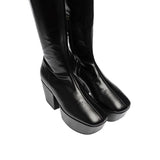 Prada Leather Platform Boots