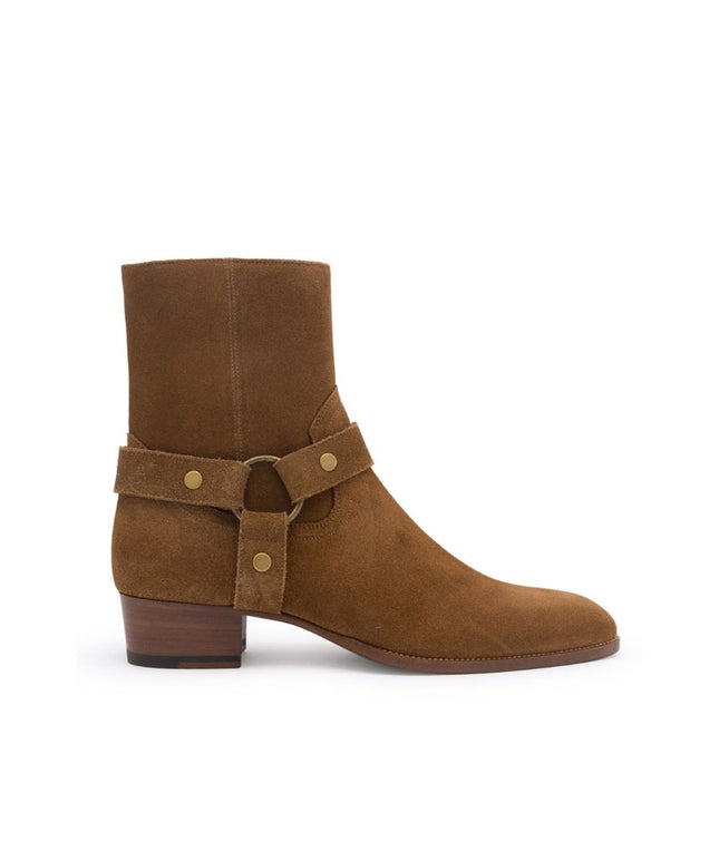 Saint Laurent Wyatt Harness Ankle Boots