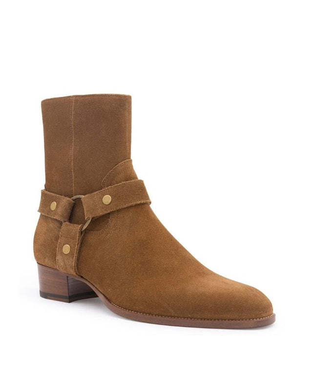 Saint Laurent Wyatt Harness Ankle Boots