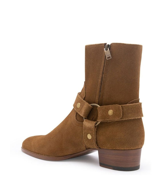 Saint Laurent Wyatt Harness Ankle Boots