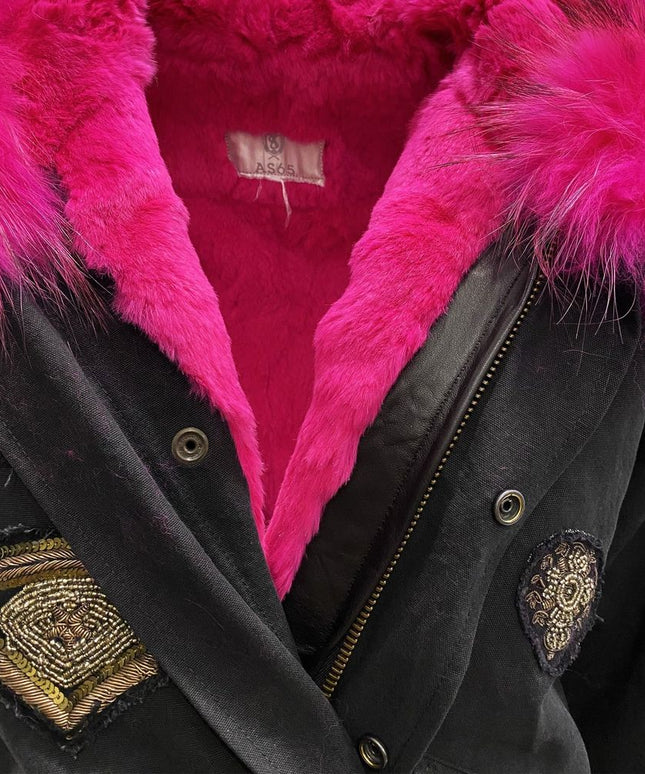AS65 Canvas Embellished Parka Jacket