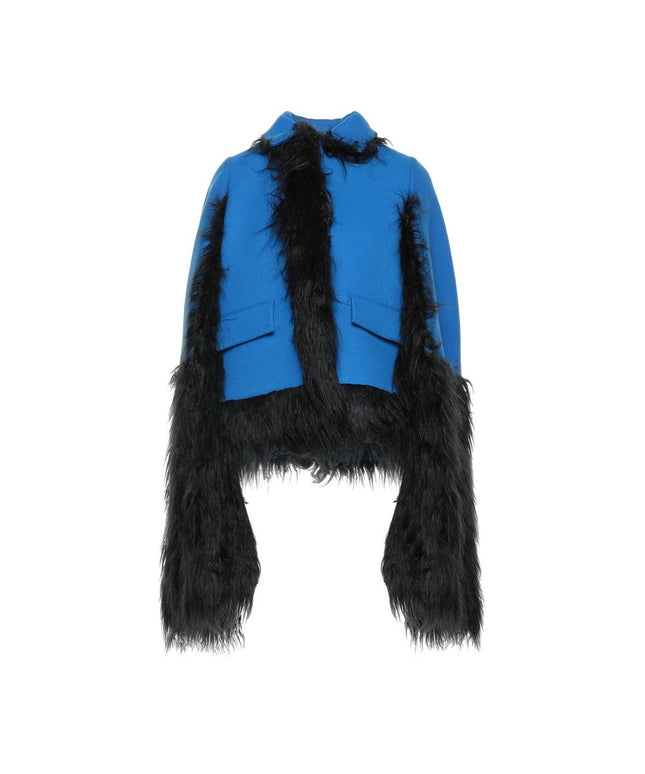 Maison Margiela Faux Fur Trimmed Cape Jacket