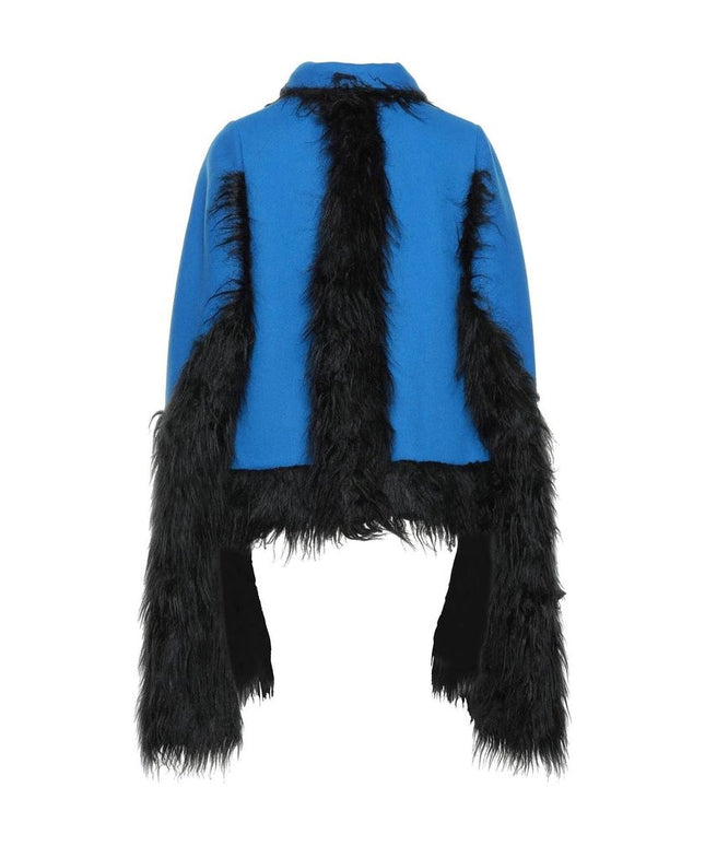 Maison Margiela Faux Fur Trimmed Cape Jacket