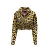 Dsquared² Leopard Calf Hair Cropped Jacket