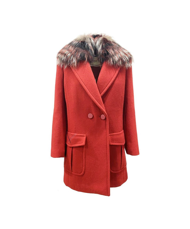 Fendi Fur Collar Wool Coat