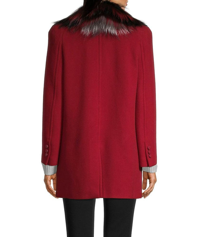 Fendi Fur Collar Wool Coat