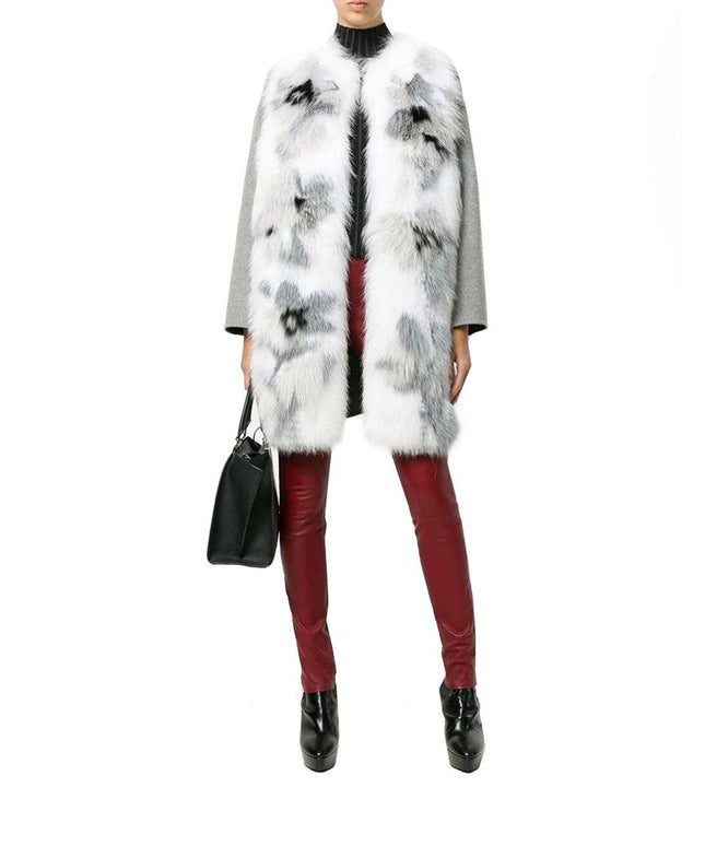 Fendi Fur Trim Cashmere Coat