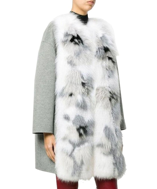 Fendi Fur Trim Cashmere Coat