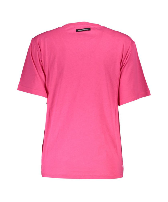 Cavalli Class Pink Cotton Women T-Shirt