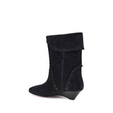 Isabel Marant Black Calf Leather Bos Taurus Ankle Boots