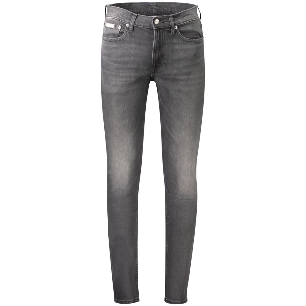 Calvin Klein Calvin Klein Black Cotton Men's Slim Taper Jeans (Waist & Length Size: W31 | L32, nan: nan, nan: nan)