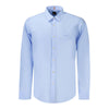 Hugo Boss Blue Cotton Men Shirt