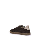 Brunello Cucinelli Black Calf Leather Bos Taurus Low Top Sneakers
