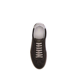 Brunello Cucinelli Black Calf Leather Bos Taurus Low Top Sneakers